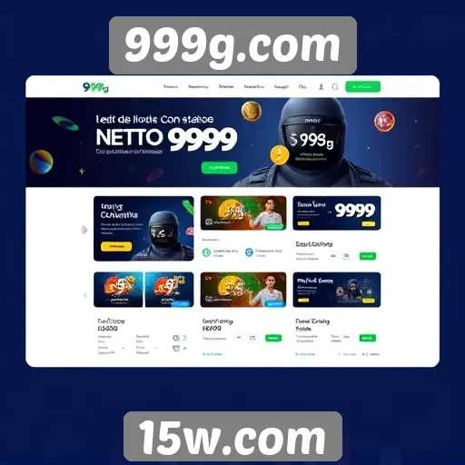 Análise da interface do site 999g.com
